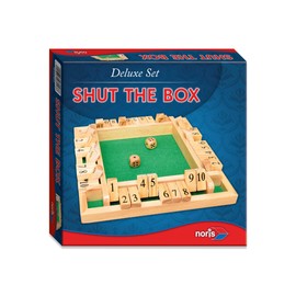 Noris 606108013 Deluxe Shut The Box - Das Beliebte Würfelspiel Aus Holz Für 1 Bis 4 Spieler Ab 8 Jahren