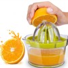 Citrus Lemon Orange Juicer, Manual Hand Squeezer with Built-in Measuring Cup and Grater 12OZ 4 in 1Multi-function Manual Juicer with Multi-size Reamers Ginger Egg Yolk Separator Garlic Cheese Grater 