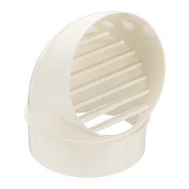 PATIKIL 8" Round Soffit Air Vents, PVC Louver Vent Cover Wall Vent Outside Caps Half Spherical Dryer Air Vent Cap for Exhaust Air Ventilation HVAC System Outlet, White