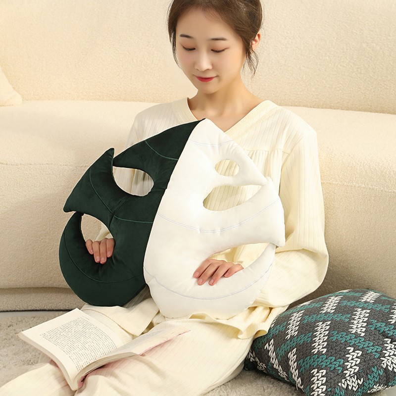 Turtle Back Bamboo Sofa Pillow Cushion Leaf Shaped Throw Pillow