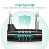 ORIA Long Shackle Combination Lock, 4.41x2.13x0.71'' Cable Lock, 4 Digit