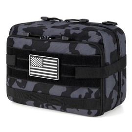 Jueachy Tactical Toiletry Bag for Men: Molle Pouch Hygiene EDC Admin Tool Pouches Mens Travel Shower Bags Patch Included