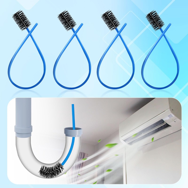 4pcs Condensate Trap Flexible Drain Brush, 16 Inch Nylon Condensate