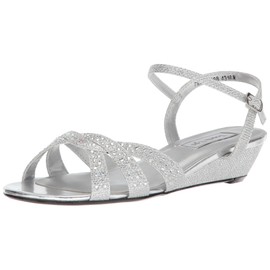 Touch Ups Women's Lena Wedge Sandal, Silver, 9