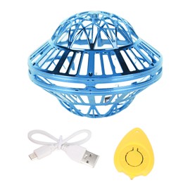 Flying Orb Toys LED Light USB Floating Induction Roundabout Fly Toy for Boys and Girls Blue