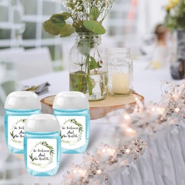 Wedding Favor Labels, in Sickness and in Health Mini Hand Sanitizer Labels, Wedding Favors for Guests, Set of 36.