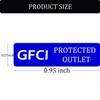120 Pcs GFCI Protected Outlet Receptacle Plates Label Sticker 0.27×0.95