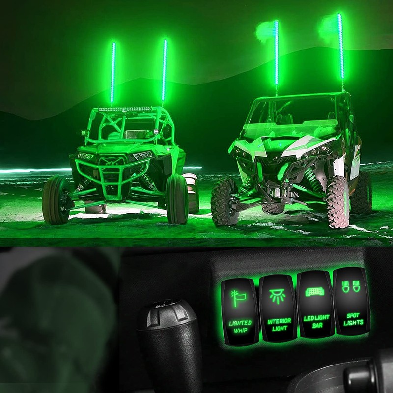 Nilight Lighted Whip Rocker Switch Led Light Bar 5Pin Laser