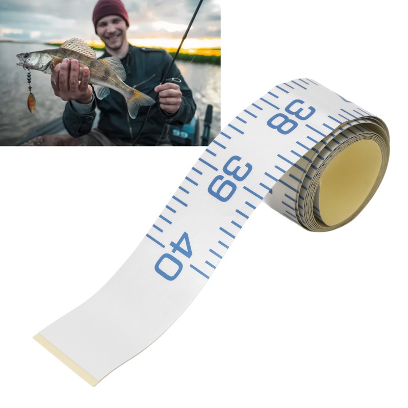 40in Fish Ruler Waterproof Adhesive Fish Measuring Tape Fishing Measuring