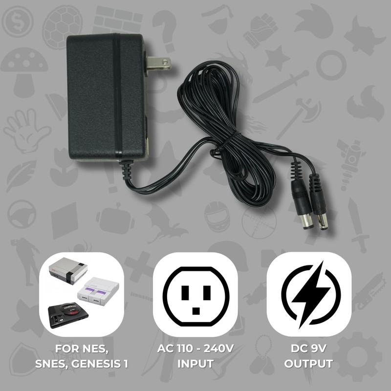 Old Skool 3 in 1 AC Adapter NES/SNES/GENESIS1 Power Supply