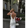 Pearl Backdrop Necklace for Backless Dress Back Necklace Bridal Long