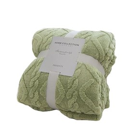 HUIEYE Cuddly Fluffy Baby Blanket, Flannel, Toddler Warm Plush, Super Soft and Comfortable Pram Blanket, Flannel Blanket, Sofa Blanket, Office Blanket or Bedspread, 70 x 100 cm (Green)