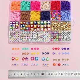 2800pcs 24 Style Friendship Bracelet Kit with Clay, Gold & Letter Beads for Jewelry Making
