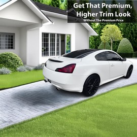 BOGAR TECH DESIGNS for Infiniti G37 2008-2013 Rear Bumper Chrome Delete Overlay, Gloss Black