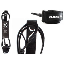 DORSAL Premium PROCOMP SURFBOARD 6, 7, 8, 9, 10 ft – Surf Leash 10 FT Longboard Black/Black