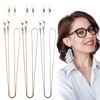 Glasses Chain Stainless Steel Sunglasses Chain with 12 Non-Slip Glasses