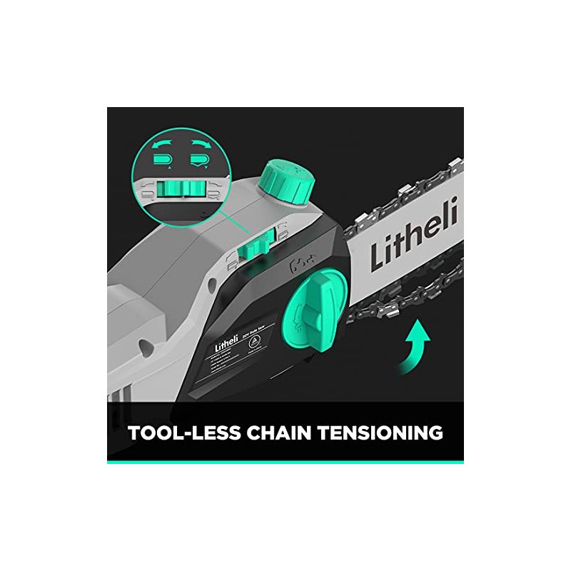 Litheli 20V Pole Chain Saw Battery Powered for Tree Trimming,