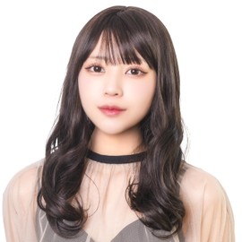 Clearstone WIGGY RICH Wig Fashion Wig Wig Wavy Medium Medium Wave Women Brownie Black Brown Hair