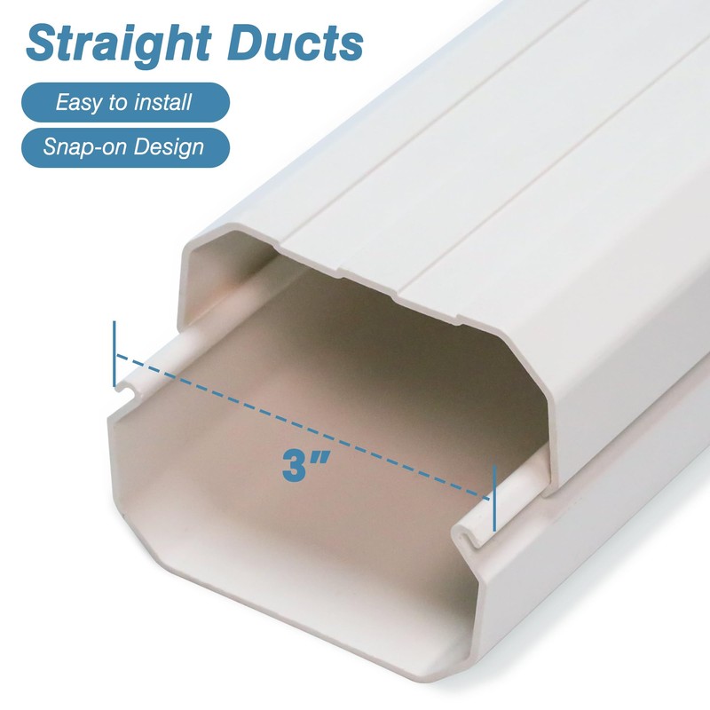 3" 13.5Ft Mini Split Line Set Cover,PVC line Set Cover