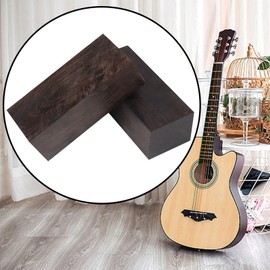 F Fityle 2X Black Ebony Wood Lumber Ebony Blank Wood Carving Fades Resistant Musical Nut Saddles DIY Material Lumber Musical Instrument