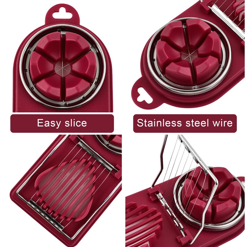 Egg Slicer with 2 Functions, Mushroom Slicer Cuts Clean and