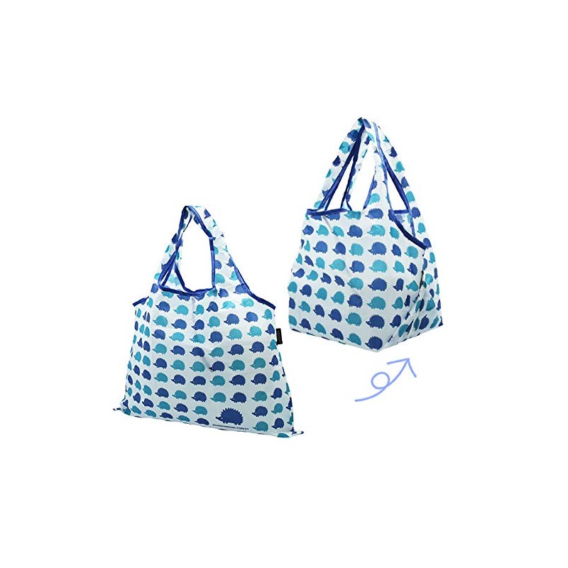 SCANDINAVIANFOREST Folding Shopping Bag, Hedgehog (Indigo), purple, (indigo)