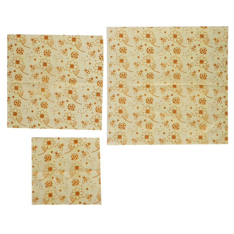 Recyclable Reusable Beeswax Seal Food Fresh Keeping Cloth with Mesh