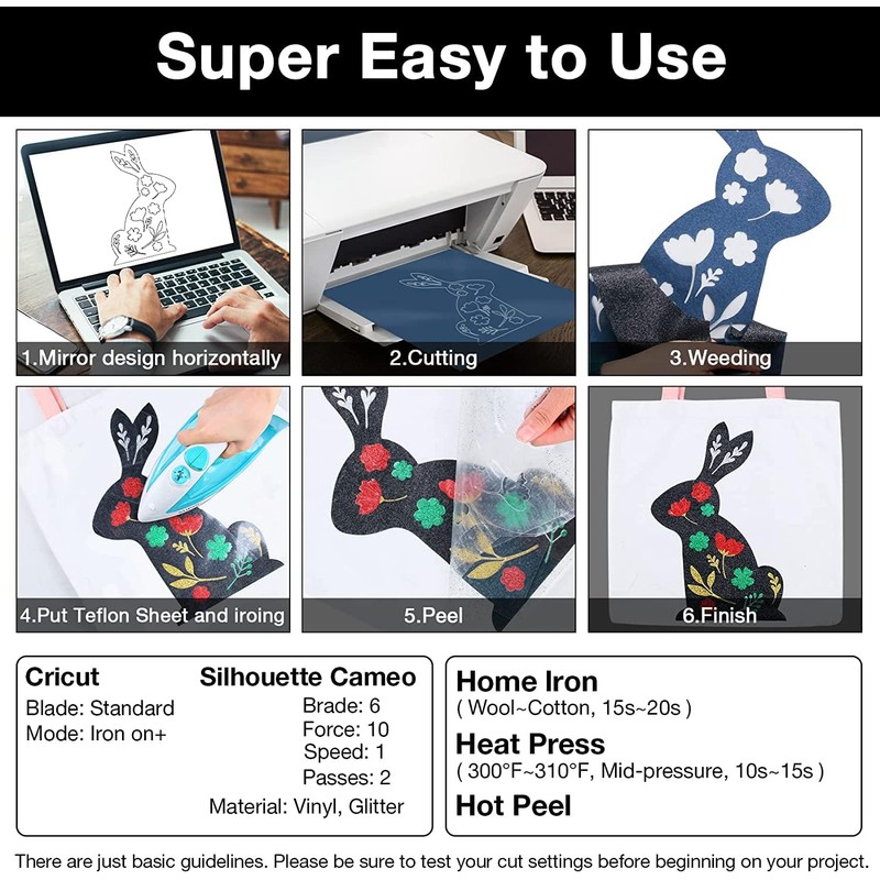 TORC Blush Glitter HTV Heat Transfer Vinyl 2 Rolls Iron