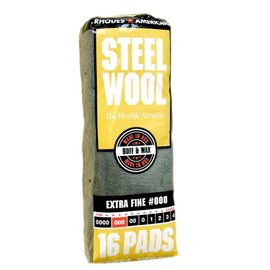 Homax - 33873161011 Steel Wool, Extra Fine Grade #000, 16 Pads