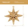 Cabilock 6pcs Plastic Golden Star Ornament, Christmas Tree Decoration 3D