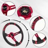RASTP Universal Racing Steering Wheel,Deep Dish Steering Wheel Leather Embroidery