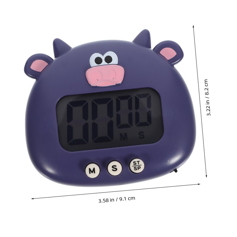 SHOWERORO Cartoon Ox Electric Baking Timer Kitchen Countdown Timer Loud