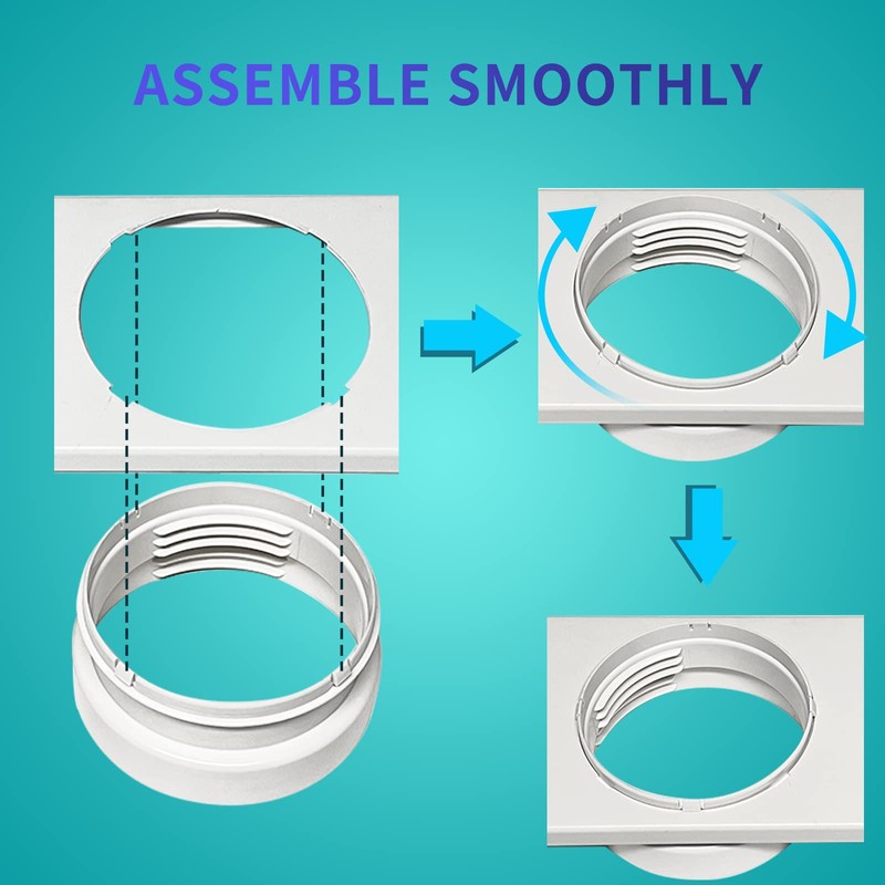Portable AC Window Vent Kit - Complete Air Conditioner Window