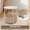 Round Side Table, End Tables for Living Room, Small Bed