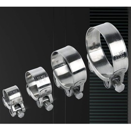 Liujiami 1-5Pcs 304 Stainless Steel Pipe Clamp T-Bolt Clamp Heavy Duty Hose Clamp Petrol Clips for Plumbing Automotive and Water Supply Application