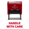 Vivid Stamp Handle With Care Self Inking Rubber Stamp -