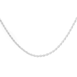 Length 16 925 Sterling Silver 2.5mm Italian Rope Chain Necklace