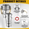 Innconee 2 Set Camlock Fittings Type C&E 2 Inch Aluminum