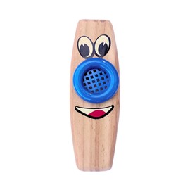 Plaschke Kazoo, Singspiel Made of Larch Wood, Handmade in South Tyrol, Italy without Varnishes, for Children and Adults (Blue)