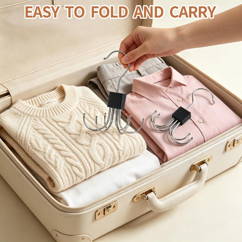 2PCS Belt Hanger for Closet, 12-Hooks Belt Organizer for Max