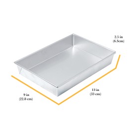 Chicago Metallic Commercial II Traditional Uncoated Bake N' Roast Pan. Perfect for roasting chicken and vegetables, creating one-pan meals, and more. 13 by 9 by 2-1/4-Inch