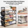 VILICK 5 Tier Shoe Rack with Hook and Side Pocket,Shoe