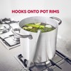 HIC Kitchen Oval Straining Ladle with Spout, 18/8 Stainless Steel,