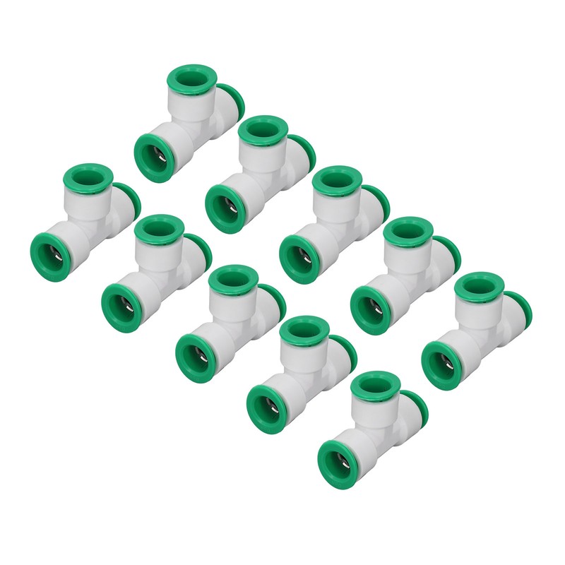 10Pcs Tee Connector 3 Way Quick Connect Push Water Pipe