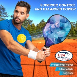 Oguka Pickleball Paddles, USAPA Approved Lightweight Pickleball Paddles Set of 4, 4 Pickleball Balls, 4 Cooling Towels& Bag, Premium Pickleball Rackets for Beginners & Pros