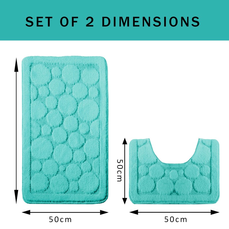 Olivia Rocco® Cali Bubbles 2 Piece Bath Mat & Pedestal