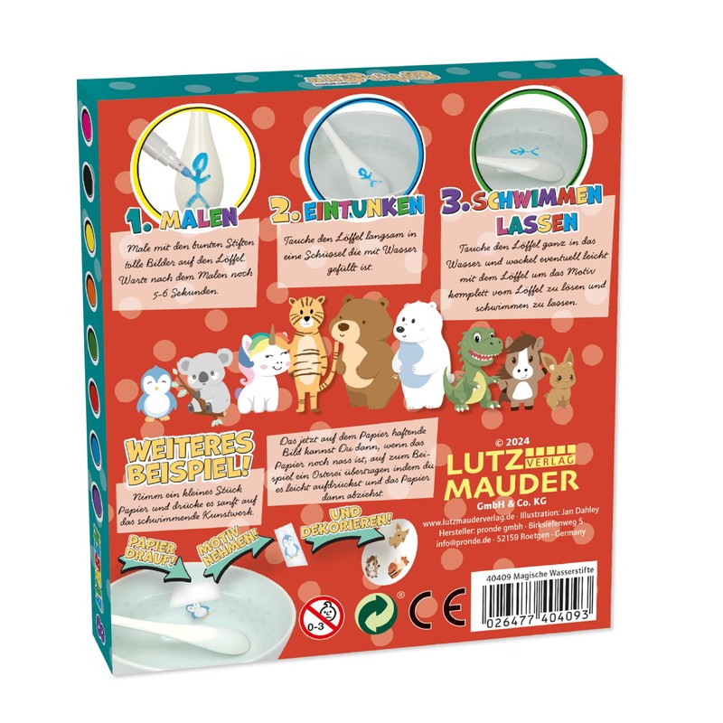 Lutz Mauder Swimming Paint, 8 Colours, Magic Water Paint, Water