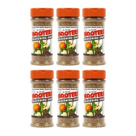 The Original Hooters Seasoning Salt - Garlic & Onion Flavored Blend for Every Dish - Versatile Use for Fries, Meats, Soups, Salads, and Seafood, 147 Servings - 6.5 oz (6 Pack)