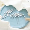 Easedaily Horquillas para el pelo de novia de cristal, 2