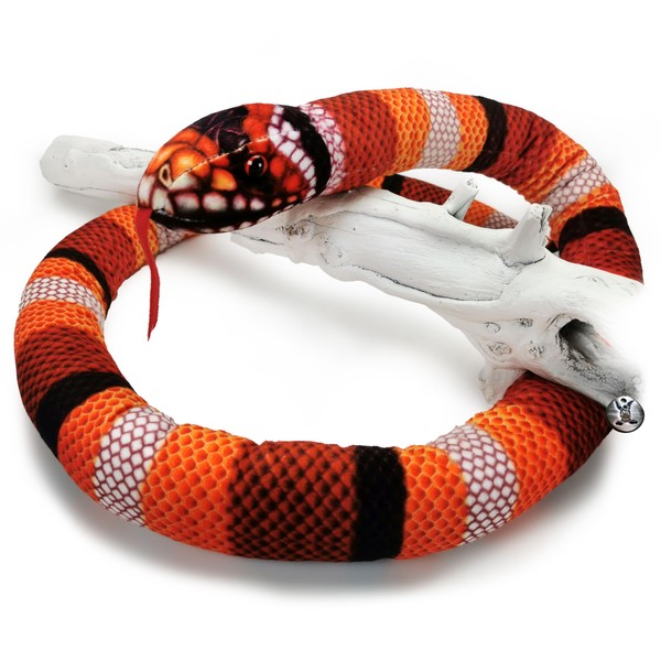 Coral Otter Cuddly Toy Snake, Coral Snake, Poisonous Snake, 150